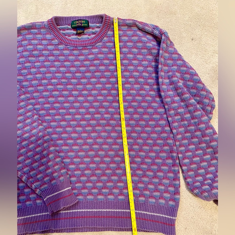 Vintage Colours by Alexander Julian 1980s
100 Percent Cotton Colorful Sweater - Picture 5 of 8